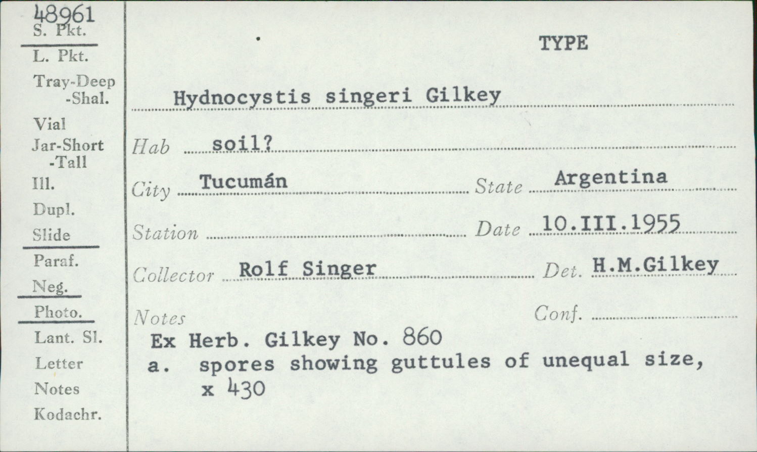 Hydnocystis singeri image