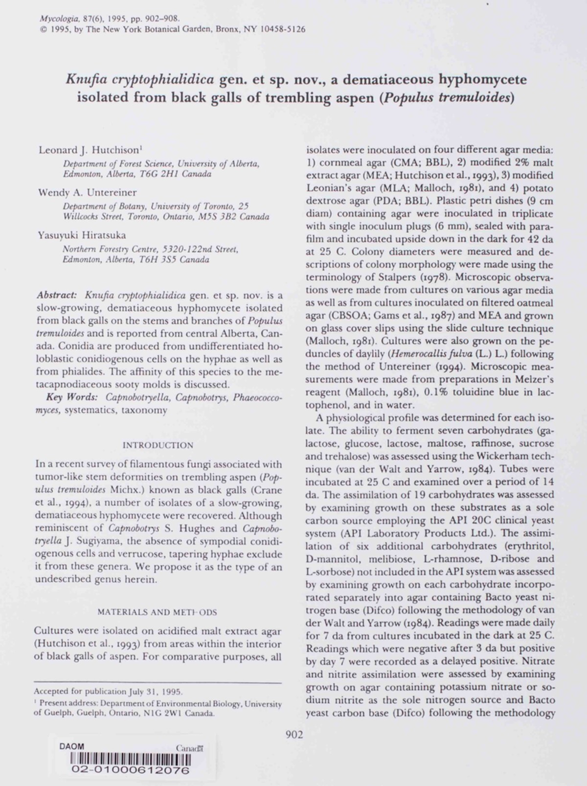 Knufia cryptophialidica image